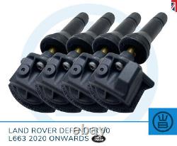 LAND ROVER DEFENDER 90 L663 TPMS tyre pressure rubber valve sensor x4 OE 2020