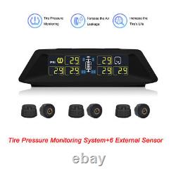 LCD Tire Pressure Monitoring System Fits Car Pickup Truck & 6 External Sensors
