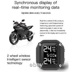 M5 Motorcycle Wireless Tire Pressure Monitoring Alarm with External Sensors