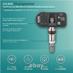 MOREsensor 4-Pack TPMS Tyre Pressure Sensor PRE-CODED for Audi S003AUD-4