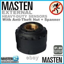 Masten Tyre Pressure Monitoring System LCD Weather Proof External Spare Sensors