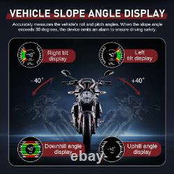 Motorcycle Gauge Tire Pressure Monitor Inclinometer Alarm Camcorders Tachometer