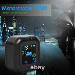 Motorcycle TPMS Tire Pressure Wireless Monitor System External Pressure Sensors