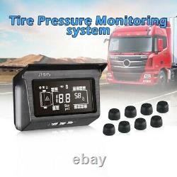 New Solar TPMS Tire Pressure Monitor System 8 External Sensors for Trucks