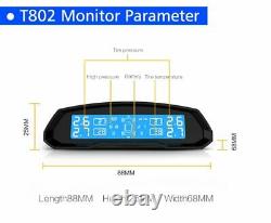 Original CAREUD 802WF Solar Power Tire Pressure Monitor System 4 Ext Sensor