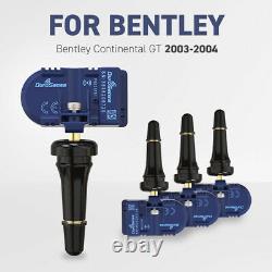 Pack 4 DuroSense TPMS Rubber Valve PRE-CODED for Bentley Continental GT 2003-04