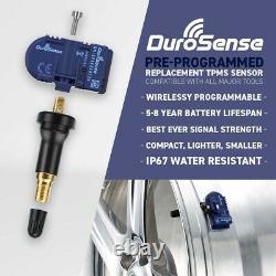 Pack 4 DuroSense TPMS Rubber Valve PRE-CODED for Bentley Continental GT 2003-04