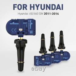 Pack of 4 DuroSense TPMS Rubber Valve Sensor PRE-CODED for Hyundai i40 2011-2014