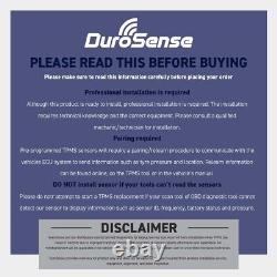 Pack of 4 DuroSense TPMS Rubber Valve Sensor PRE-CODED for Tesla DS053RTES-4