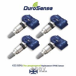 Pack of 4 DuroSense TPMS Tyre Sensor Preprogrammed For Volvo DS034VOL-4