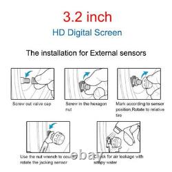 Pressure Monitoring System Wireless Solar TPMS LCD Car Tire with6 External Sensor