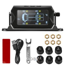 Pressure Monitoring System Wireless Solar TPMS LCD Car Tire with6 External Sensor