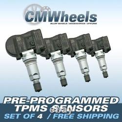 Programmable TPMS Universal Tyre Pressure Sensors 4 Pack Seat Leon Ibiza Ateca