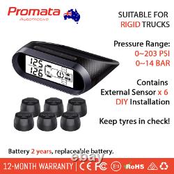 Promata Mata T2-6 Truck 6 External Sensor Tyre Pressure Monitoring System TPMS