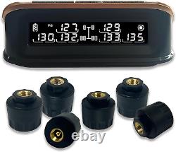Rv/Trailer Tire Pressure Monitoring System M6 TPMS (0-199 PSI) 6 Sensors Champai