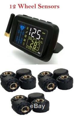 SYKIK-TPMS 12wheel Real Time Tire Pressure Monitoring System for, RVs &Trucks(12)