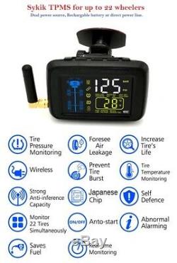 SYKIK-TPMS 6 wheel Real Time Tire Pressure Monitoring System for, RVs &Trucks(6)