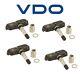 Set Of 4 Tire Pressure Monitoring System Tpms Sensors For Kia Hyundai Honda Vdo
