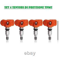Set of 4 Tire Pressure TPMS Sensors Configured Compatible Mini