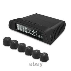 Solar Car Tire Pressure Monitor System Wireless USB LCD + 6 Sensors Auto Truck