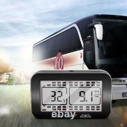 Solar LCD TPMS Tire Pressure Monitoring System Fits RV BUS with 6 External Sensors