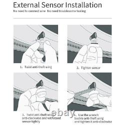 Solar LCD Tire Pressure Monitor System 8 External Sensors TPMS For Car RV Truck
