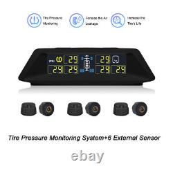 Solar Power TPMS Tire Pressure Monitoring System Fits Tow + 6 External Sensors