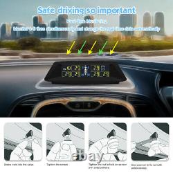 Solar Power TPMS Tire Pressure Monitoring System Fits Tow + 6 External Sensors