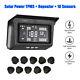 Solar Power Tpms Tyre Pressure Monitor System 10 Sensor & Repeater For Truck Bus
