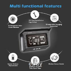 Solar Power TPMS Tyre Pressure Monitor System 8 Sensor & Repeater For Truck RV