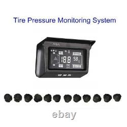 Solar Power TPMS Tyre Pressure Monitoring System 12 Sensor with Repeater For Truck