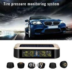 Solar Power TPMS Wireless Tire Pressure Monitoring System +6 Sensors LCD For RV