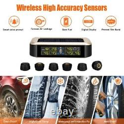 Solar Power TPMS Wireless Tire Pressure Monitoring System +6 Sensors LCD For RV