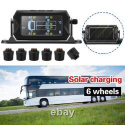 Solar Power Tire Pressure Monitoring System with 6 Tire Pressure Sensor 0-116PSI