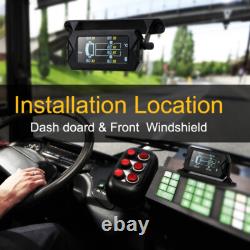 Solar Power Tire Pressure Monitoring System with 6 Tire Pressure Sensor 0-116PSI