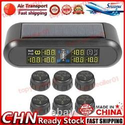 Solar TPMS RV Truck Tire Pressure Monitoring System with 6 External Sensors Hot