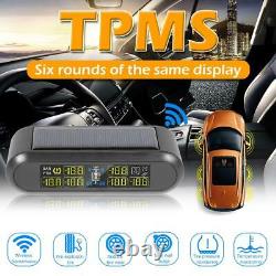 Solar TPMS RV Truck Tire Pressure Monitoring System with 6 External Sensors Hot