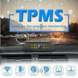 Solar TPMS RV Truck Tire Pressure Monitoring System with 6 External Sensors Hot