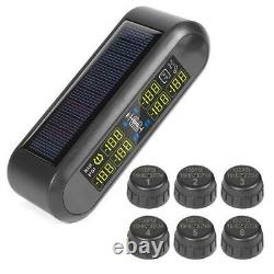 Solar TPMS RV Truck Tire Pressure Monitoring System with 6 External Sensors Hot