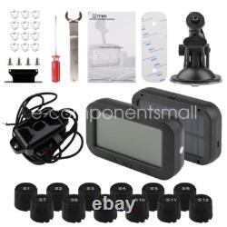 Solar TPMS Real Time Tire Pressure Monitoring System 12 External Sensor RV Truck