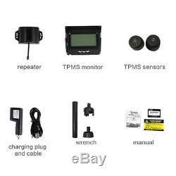 Solar TPMS Tire Temperature Pressure Monitoring System 10 Sensor For Trailer Bus