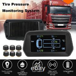 Solar Tire Pressure Monitoring System USB 12.0bar Real-time Alarm With 6 Sensors