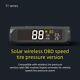 Solar Wireless Car Tpms Obd2 Hud Usb Tire Pressure Monitor With 4 External Sensor