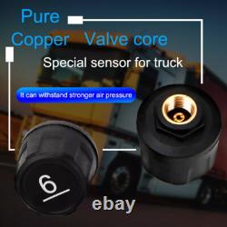 Solar Wireless TPMS LCD Car Truck Tire Pressure Monitoring 6 External Sensors