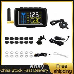 TPMS 12 Wheel Real Time Tire Pressure Monitoring System&Repeater for RVs &Trucks