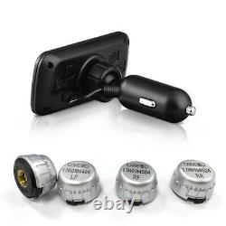 TPMS Auto Car Wireless Tire Pressure Monitoring System with Sensors LCD Display