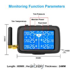 TPMS For Caravans Trucks Tyre Pressure LCD Monitoring System w 6 External Sensor