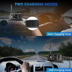 TPMS Tire Pressure Monitor System with 8 Sensors, Repeater, Solar & USB Charging