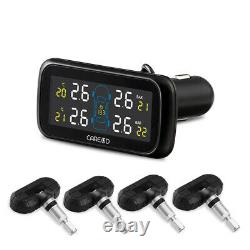 TPMS Tire Pressure Monitoring System Cigarette Lighter Temperature monitor alarm