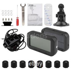 TPMS Truck RV Trailer Caravan Solar Tire Pressure Monitoring System 8 Sensors
